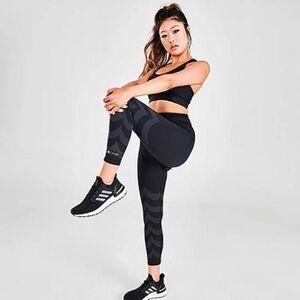 MarimekkoXAdidas Black Wave-Print Leggings